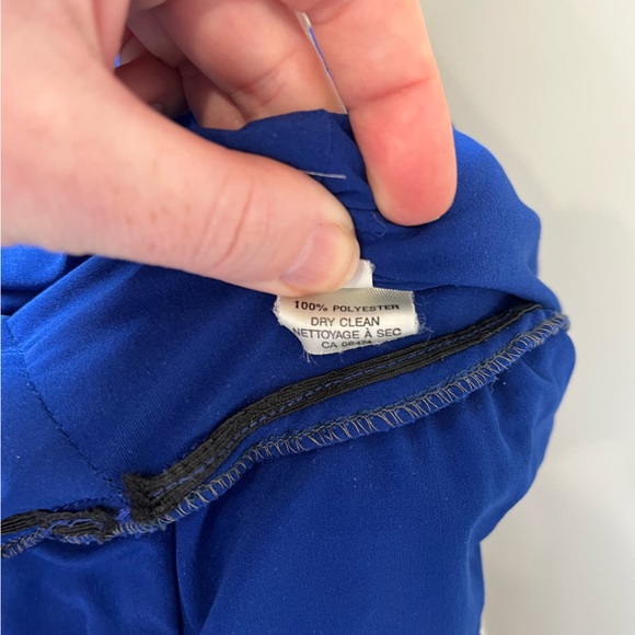 Vintage Blue Chiffon Dress, Size Small - Picture 8 of 8